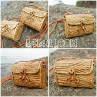 wallet purses bag ata grass hand woven handmade balinese design